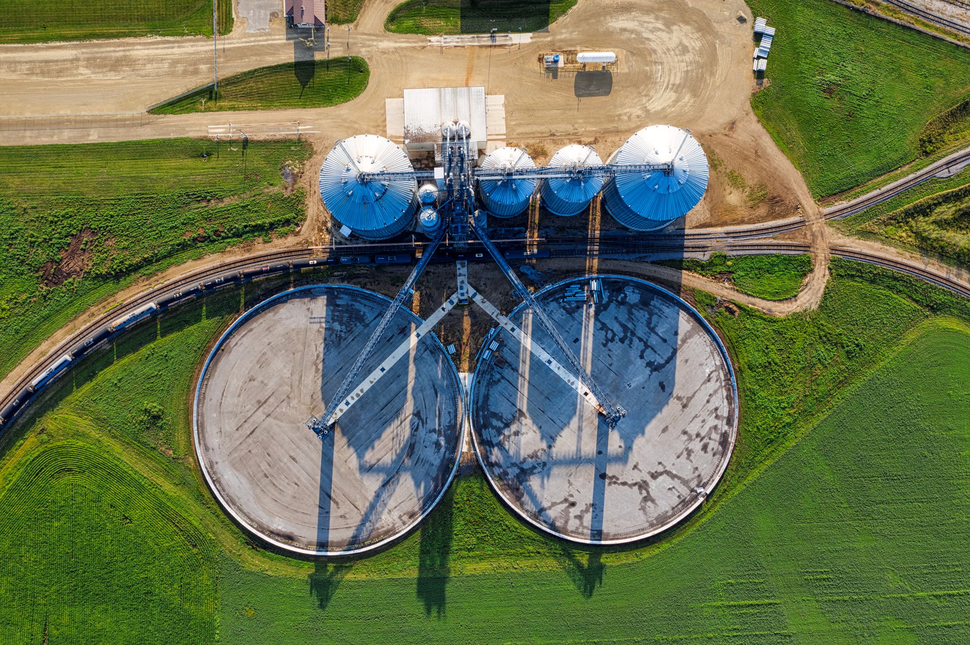 Biogas plant from above